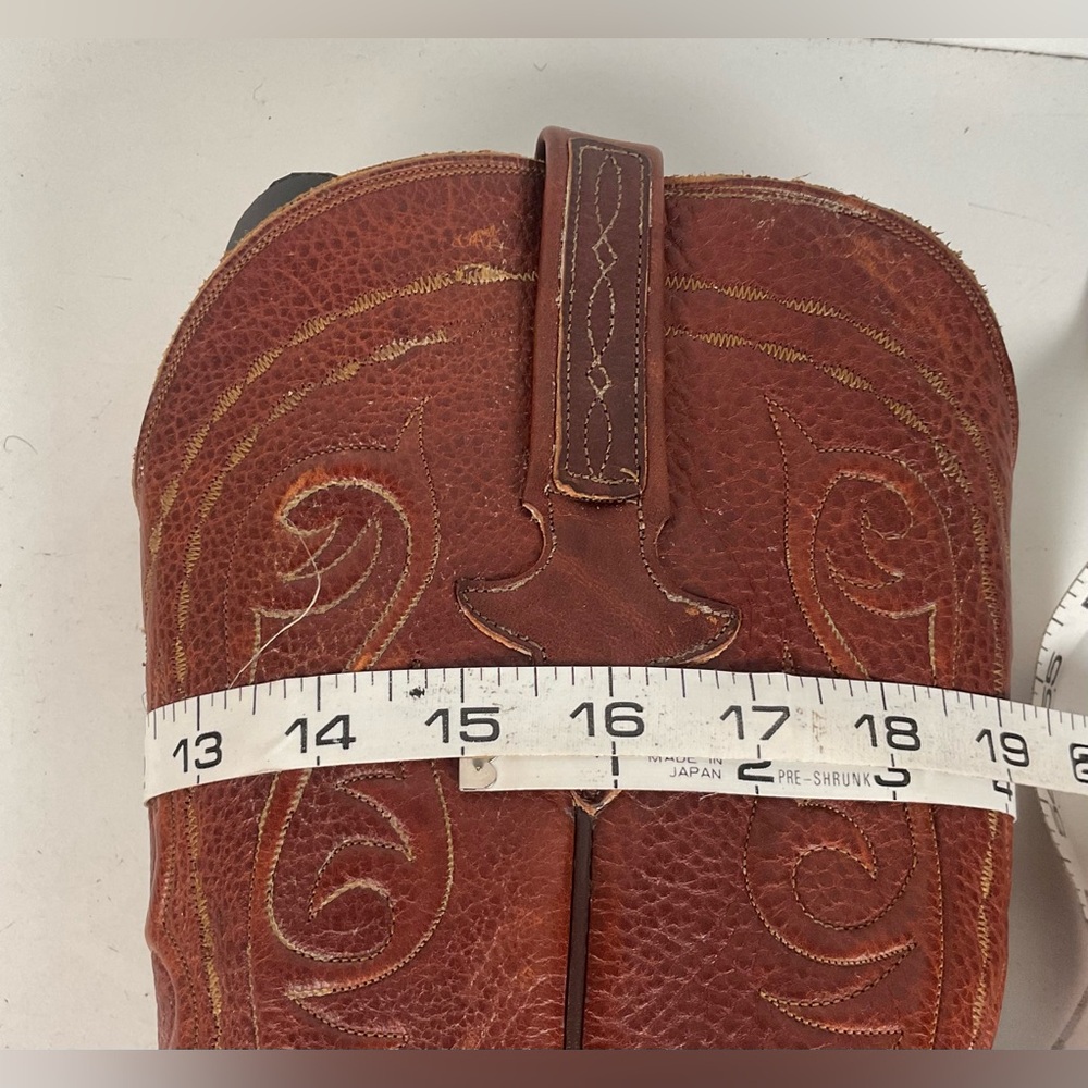 Lucchese Classics Handmade Cowboy Boots 12 EE Brown Bison Hide - Picture 6 of 16